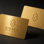 Gold Stainless Steel Business Cards